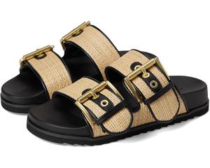 Сандалии AllSaints Sian Raffia Sandals, цвет Natural/Black
