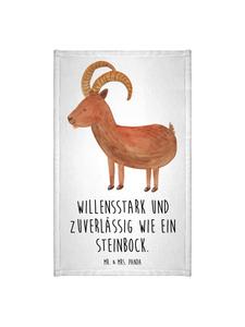 Mr. & Mrs. Panda Белое полотенце со знаком зодиака Козерог и надписью