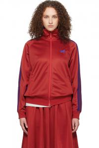 Полиэтиленовая гладкая спортивная куртка Needles, красный