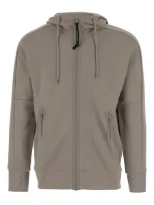 Худи с линзами на капюшоне C.P. Company, коричневый