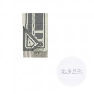 HERMES Шарф из кашемира для женщин Ivory White/Medium Gray