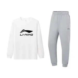 Li-Ning Casual Sportswear Unisex, set (белый long-sleeved shirt+geologic серый pants)
