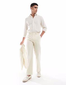 Прямые брюки Asos Design, серо-бежевый