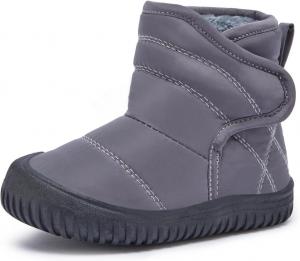 Детские зимние ботинки BMCiTYBM для малышей, обувь для детей мальчиков и девочек с искусственным мехом для холодной погоды, 81-Grey