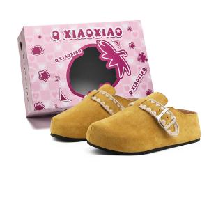 Circle small Тихие, устойчивые к запахам, износостойкие, быстросохнущие закрытые тапочки для женщин желтые, цвет Yellow