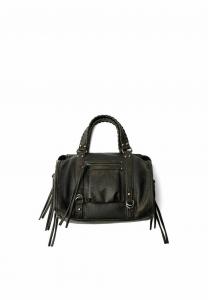 Сумочка Worn-Effect Bowling Bershka, черная