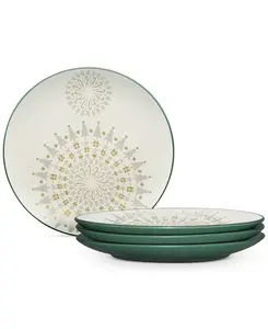 Набор столовых приборов из 4 праздничных тарелок Colorwave из ели Noritake, green