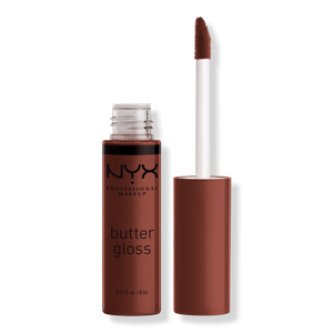Нелипкий блеск для губ Butter Gloss NYX Professional Makeup, Brownie Drip (deep brown with red undertones)