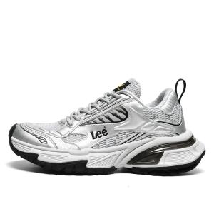 Модные универсальные повседневные кроссовки на низком каблуке для поездок на работу и обратно. Мужские Lee, Light Gray