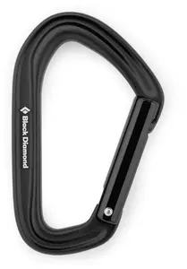 Карабин HotForge с прямыми воротами Black Diamond, Black