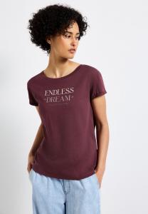 Футболка с принтом Street One, темно-красный