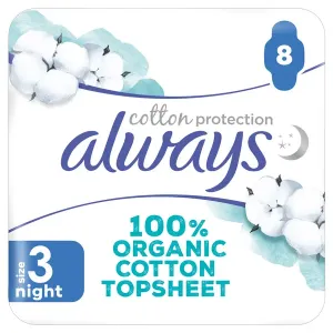 Ночные гигиенические прокладки, 8 шт./1 упаковка. Always Cotton protection