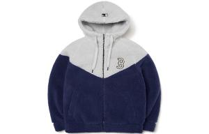 Флисовая куртка унисекс сине-серого цвета Mlb, серо-голубой