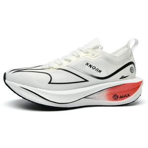 Kuding Амортизирующие устойчивые к истиранию дышащие низкие кроссовки унисекс бело-красные, цвет White Red