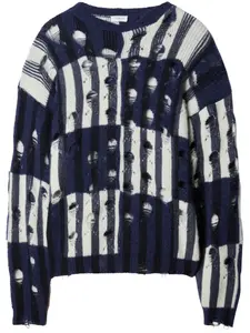 Джемпер Shibori с эффектом потертости OFF-WHITE, синий