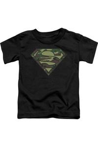 Футболка с коротким рукавом для малышей с камуфляжным логотипом Superman Gildan, черный