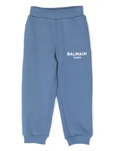 Спортивные брюки с логотипом Balmain Kids, синий