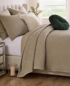 Комплект постельного белья из 3 предметов с текстурой бархатная крошка, размер Full/Queen Greenland Home Fashions, Sand