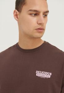 Футболка с принтом Unisex YOURTURN, коричневая