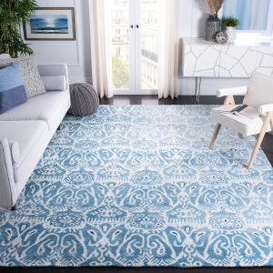 Ковер SAFAVIEH, 183 x 275 см, Luxor Collection, Light Blue, ручной работы из бананового шелка, идеален для помещений с высокой проходимостью в гостиной, спальне (LUX129A)