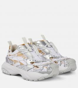 Кроссовки Mercury с кожаной отделкой Versace, White+Silver+Gold