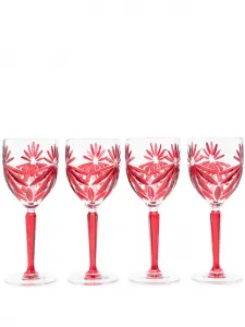 Набор stars из четырех бокалов для вина, 21х8 см, Les-Ottomans, красный
