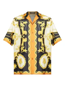 Шелковая рубашка Coral Theatre Versace, черный