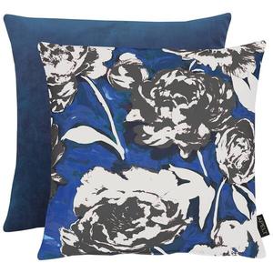 Наволочка Apelt Evelyn, 46 см, синий/белый