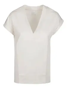 Футболка с отворотами Eleventy, белый