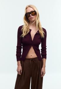 Кардиган Stradivarius WITH BUTTONS, Bordeaux