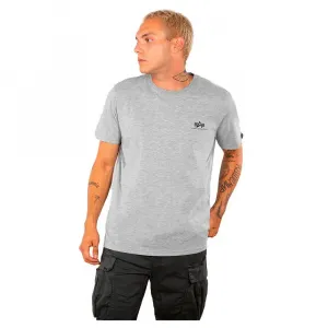 Футболка с коротким рукавом Alpha Industries Basic Small Logo, серый
