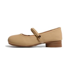 Be good Женские туфли Мэри Джейн на массивном каблуке пшеничного цвета, цвет Wheat