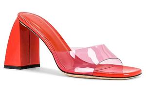 Женские сандалии Michele 100 мм By Far, огненно-красные