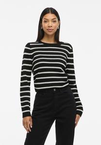 Джемпер VILA VIDALO O-NECK STRIPE NOOS, Black/White/Black
