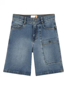 Джинсовые шорты с накладными карманами Timberland Kids, синий