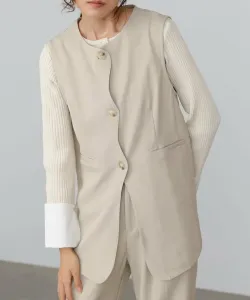 Жилет с волнообразным рисунком