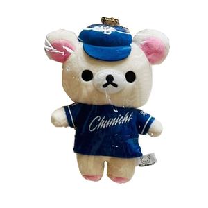 San X Relaxed Bear Rilakkuma, бейсбольная куртка плюшевая игрушка кукла плюшевый кулон высота 12см SAN-X