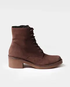 Женские замшевые ботинки со шнуровкой и молнией Toni Pons, коричневый