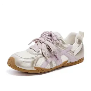 GULIA Скользоустойчивые износостойкие женские низкие кеды в ретро-стиле серебристо-фиолетовые, цвет Retro Silver Purple