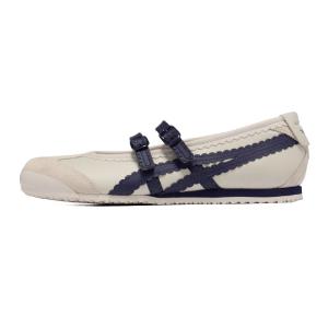 MEXICO 66 Flat Mary Jane Shoes Women's Beige Onitsuka Tiger, бежевый/темно синий