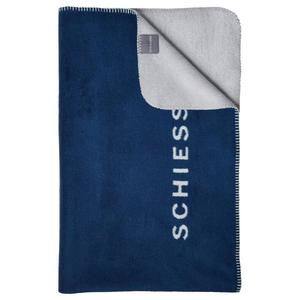 Мягкое одеяло Schiesser Klara, синий - серый - текстиль - 150 x 1 x 200 см