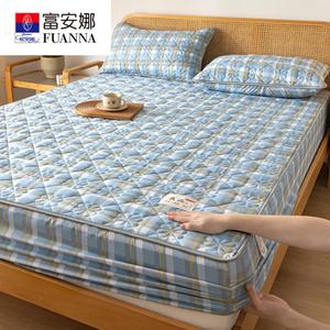 Fuanna Простыня на резинке стёганая, 120х190 см, утеплённая, цвет Jianzuo Blue