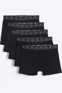Трусы боксеры для мальчиков из 100% хлопка, 5 шт в упаковке River Island, черный