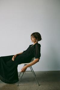 Платье Part Two VeniaPW DR, Black Dot Fil Coupé/Black