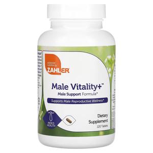 Male Vitality +, поддерживает репродуктивное здоровье мужчин, 120 таблеток Zahler