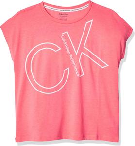 Футболка Calvin Klein Active Legacy с коротким рукавом для девочек, Pink Outline