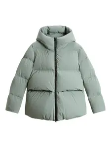 Пуховик с капюшоном WOOLRICH, зеленый