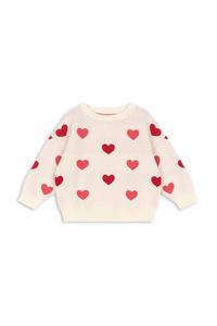 Детский хлопковый свитер LAPIS KNIT SWEATER GOTS Konges Sløjd, бежевый