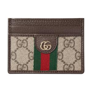 GUCCI Кожаный картхолдер Ophidia из панельной ткани
