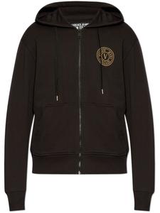 Versace Jeans Couture худи с вышитым логотипом, черный